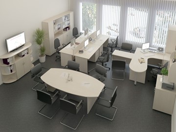 Комплект офисной мебели Комфорт (дуб шамони) в Смоленске