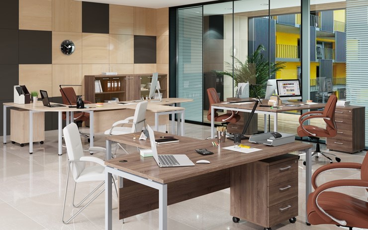 Офисный набор мебели Xten S 1 - один стол с приставным брифингом в Смоленске - изображение