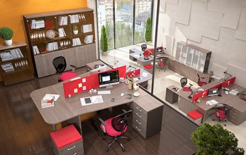Офисный набор мебели Xten с большим шкафом для документов для 2 сотрудников в Смоленске