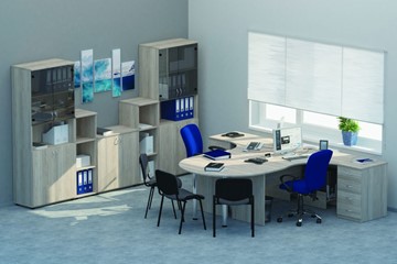 Комплект офисной мебели Twin для 2 сотрудников с совмещенными столами в Смоленске - предосмотр