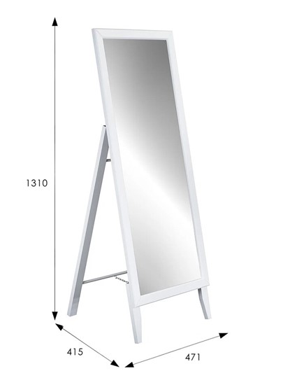 Напольное зеркало BeautyStyle 29 (131х47,1х41,5см) Белый в Смоленске - изображение 7