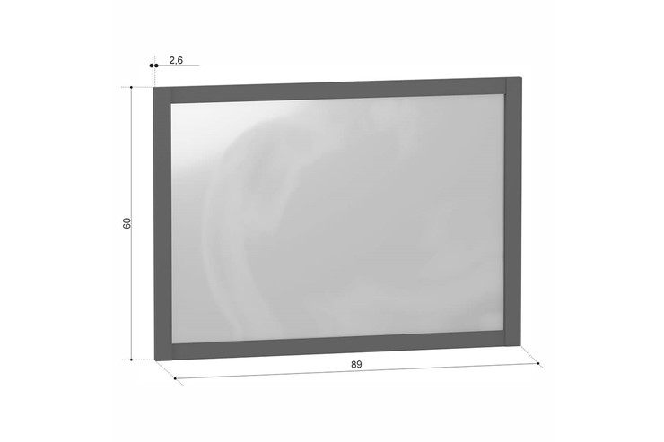 Зеркало навесное Техно Черный ЛД 678.120 в Смоленске - изображение 3