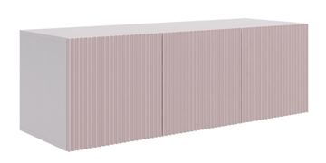 Антресоль трехдверная Зефир 119.01 (белое дерево/пудра розовая (эмаль)) в Смоленске