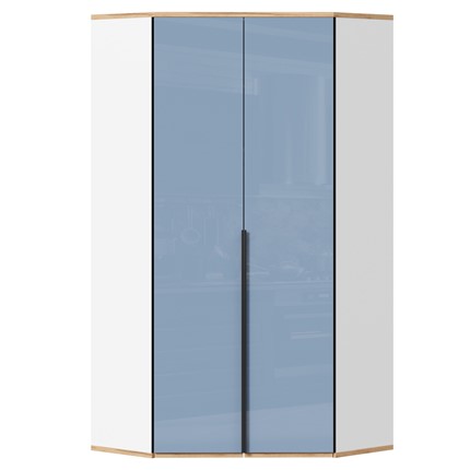 Детский угловой шкаф Урбан 528.060, белый/капри синий в Смоленске - изображение