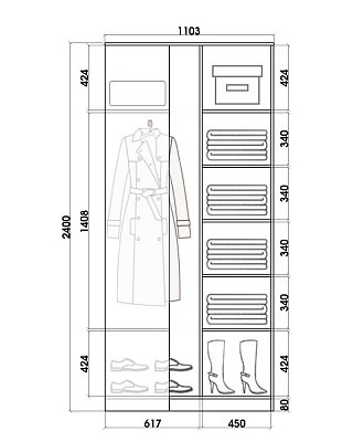 Детский угловой шкаф-купе Хит-У-24-4-77-21, Абстракция №5, Ясень анкор светлый в Смоленске - изображение 2