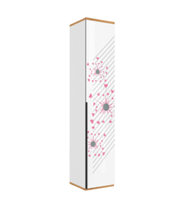 Шкаф одностворчатый Урбан 528.040, белый/розовый в Смоленске