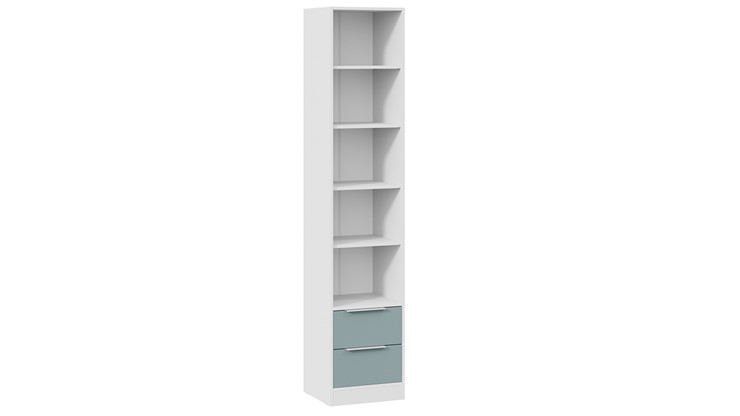 Шкаф для белья Марли (Белый/Серо-голубой) в Смоленске - изображение 3