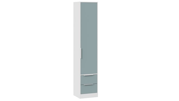 Шкаф для белья Марли (Белый/Серо-голубой) в Смоленске - изображение