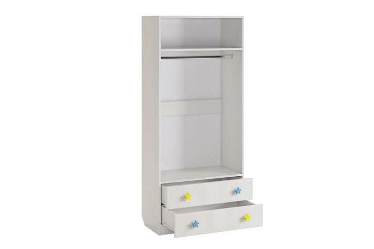 Распашной шкаф 2-створчатый Чудо, белый рамух в Смоленске - изображение 1