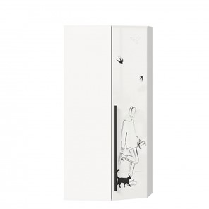 Шкаф распашной угловой Джоли 45 ЛД 535.030, Серый шелк в Смоленске - предосмотр
