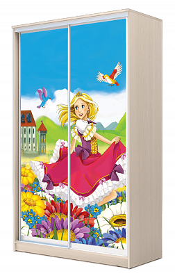 Шкаф 2-створчатый ХИТ 23-4-17-77-11, Принцесса, дуб млечный в Смоленске - изображение