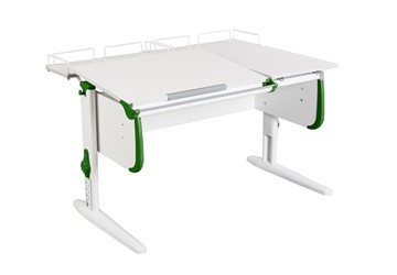 Растущий стол 1/75-40 (СУТ.25) + Polka_z 1/600 (2шт) белый/серый/Зеленый в Смоленске