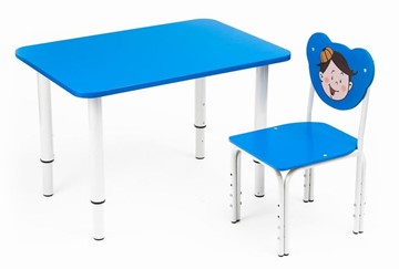 Растущий стол Кузя (Синий,Серый) в Смоленске - предосмотр 1