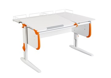 Детский стол-трансформер 1/75-40 (СУТ.25) + Polka_z 1/600 (2шт) белый/серый/Оранжевый в Смоленске