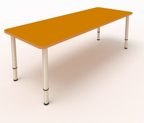Детский стол 2-местный  (по одну сторону столешн.) СДО-2 (0-3) оранжевый (МДФ) в Смоленске - изображение