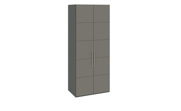 Шкаф распашной Наоми с 2-мя дверями, цвет Фон серый, Джут  СМ-208.07.03 в Смоленске - изображение