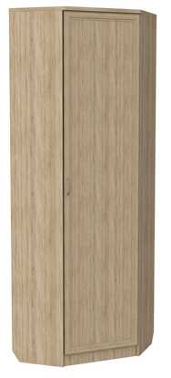 Шкаф распашной 402 угловой со штангой, цвет Дуб Сонома в Смоленске - изображение