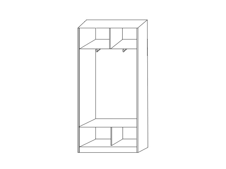 Шкаф 2-х створчатый 2200х1200х420 с одним зеркалом ХИТ 22-4-12/2-15 Дуб Млечный в Смоленске - изображение 1
