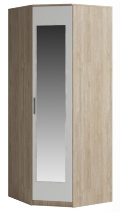 Шкаф Светлана, с зеркалом, белый/дуб сонома в Смоленске - изображение