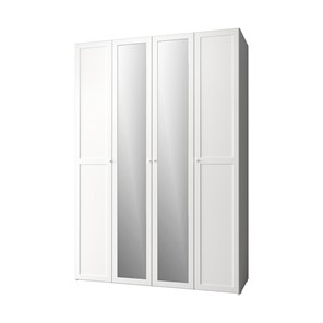 Распашной шкаф Харрис 60, белый + 2 фасад зеркало, +2 фасад стандарт в Смоленске