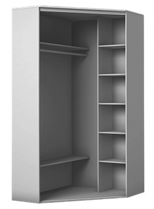 Шкаф угловой с двумя зеркалами, 2400х1103, ХИТ У-24-4-55, венге аруба в Смоленске - предосмотр 1