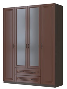 Четырехстворчатый шкаф Кантри, лак орех ШР-4, с 2мя зеркалами в Смоленске