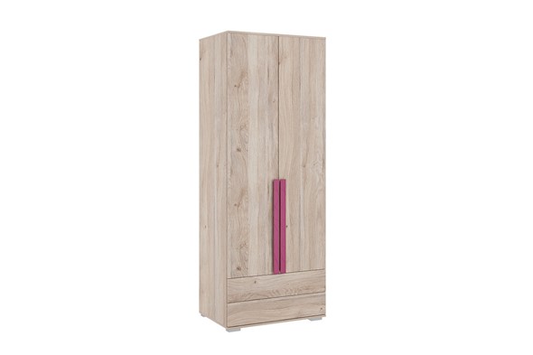 Шкаф для одежды Лайк 55.01, дуб мария/фуксия в Смоленске - изображение
