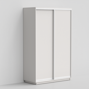Шкаф двухдверный ЭКО-Сим Д 220х160х60, Белый матовый/белый глянец в Смоленске