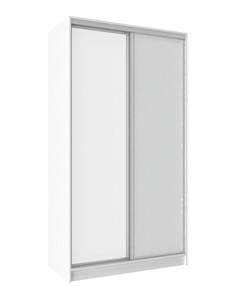 Шкаф 1200 Домашний Зеркало/ЛДСП, Белый в Смоленске