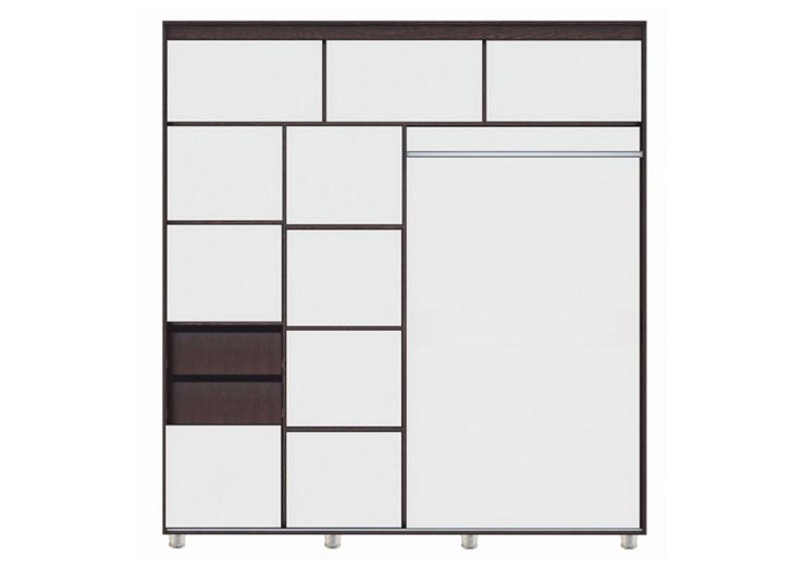 Шкаф 2-х створчатый Комфорт №12 2.0 с фигурными зеркалами, Дуб сонома в Смоленске - изображение 1