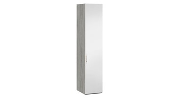 Шкаф для белья Эмбер правый СМ-348.07.002 R (Дуб Гамильтон/Белый глянец) в Смоленске