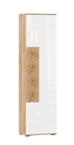 Шкаф одностворчатый Фиджи с декоративными накладками 659.300, Дуб Золотой/Белый в Смоленске