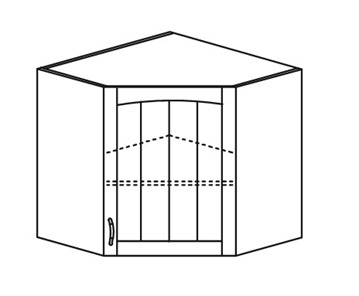 Шкаф кухонный Кантри настенный угловой 718*600*600 мм без стекла в Смоленске