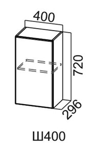 Кухонный шкаф Модус, Ш400/720, галифакс в Смоленске - предосмотр