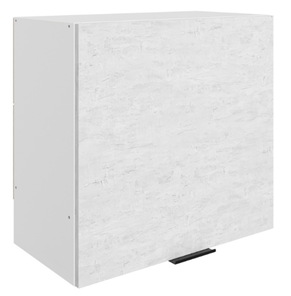 Кухонный шкаф Стоун L600 Н566 (1 дв. гл.) (белый/белая скала) в Смоленске - предосмотр