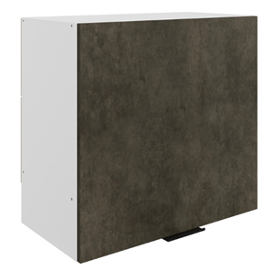Навесной кухонный шкаф Стоун L600 Н566 (1 дв. гл.) (белый/камень темно-серый) в Смоленске - предосмотр