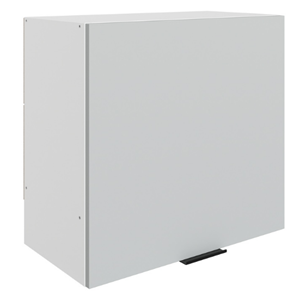 Навесной шкаф Стоун L600 Н566 (1 дв. гл.) (белый/лайт грей софттач) в Смоленске - предосмотр