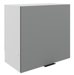 Настенный шкаф Стоун L600 Н566 (1 дв. гл.) (белый/оникс софттач) в Смоленске - предосмотр