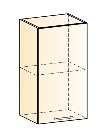 Шкаф навесной Яна L400 Н720 (1 дв. гл.) в Смоленске - изображение