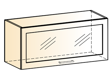 Навесной шкаф Яна L800 Н360 (1 дв. рам.) в Смоленске - предосмотр