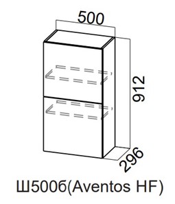 Распашной кухонный шкаф Модерн New барный, Ш500б(Aventos HF)/912, МДФ в Смоленске - предосмотр