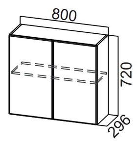 Шкаф кухонный Стайл, Ш800/720, МДФ в Смоленске