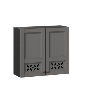 Шкаф кухонный Амели-3 800 ЛД 299.360.000.035, Черный/Оникс серый в Смоленске