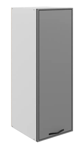 Кухонный шкаф Монако L400 Н900 (1 дв. гл.), белый/графит матовый в Смоленске