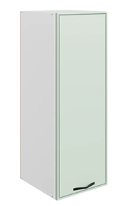 Кухонный шкаф Монако L400 Н900 (1 дв. гл.), белый/ментол матовый в Смоленске