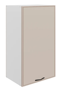 Кухонный шкаф Монако L450 Н900 (1 дв. гл.), белый/фрапучино матовый в Смоленске