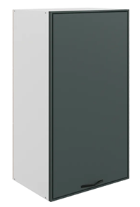 Шкаф кухонный Монако L450 Н900 (1 дв. гл.), белый/грин матовый в Смоленске