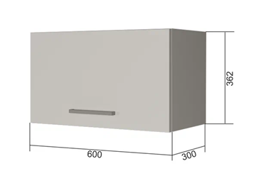 Кухонный навесной шкаф В360, Белое гладкое Ламарти/Антрацит в Смоленске - предосмотр