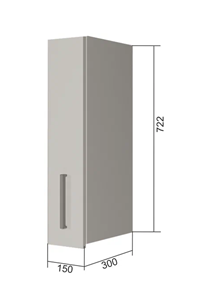 Кухонный шкаф В7 15, МДФ Софт бирюза/Антрацит в Смоленске