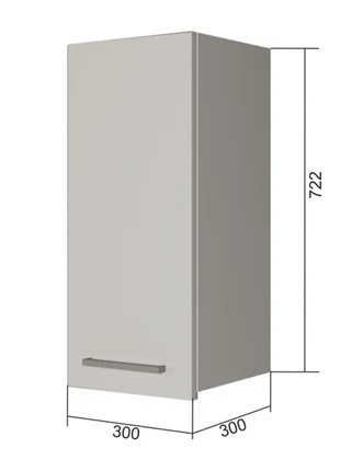 Кухонный навесной шкаф В7 30, Сатин/Антрацит в Смоленске - изображение